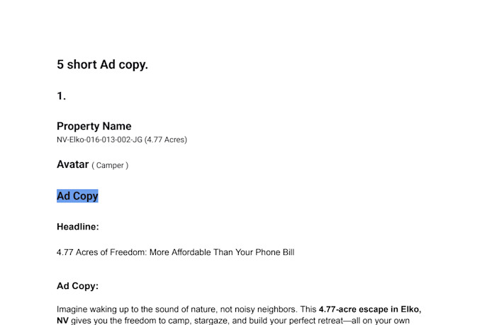 write high converting ad copy for facebook, instagram, and google ads
